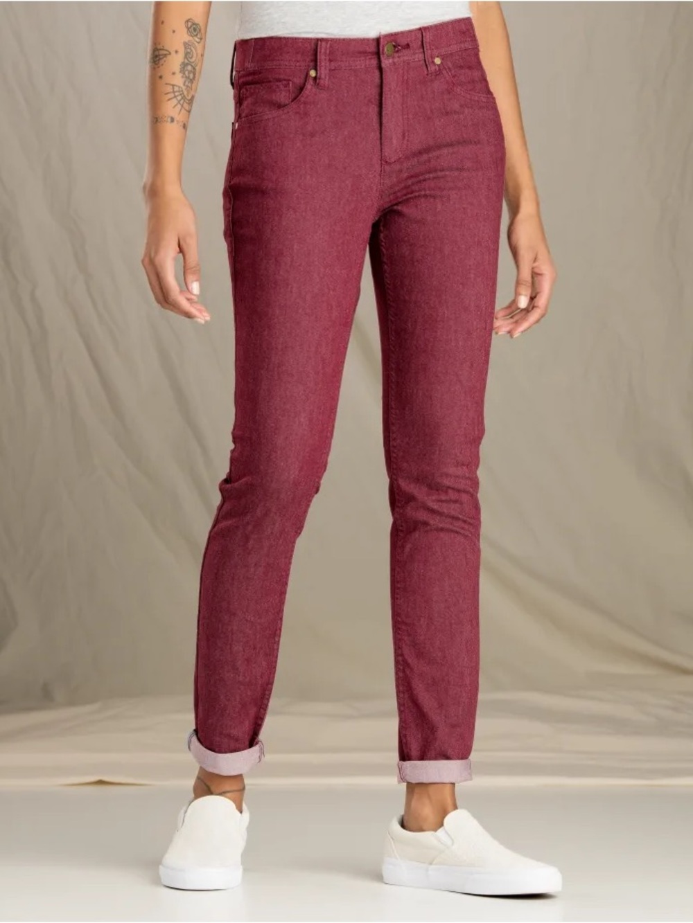 Toad and CO. Women’s Lola Straight-Leg Jeans in Burgundy